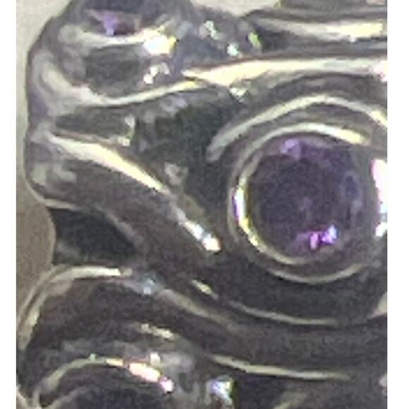 Pandora Ocean Wave Purple Stone Charm - Picture 3 of 3